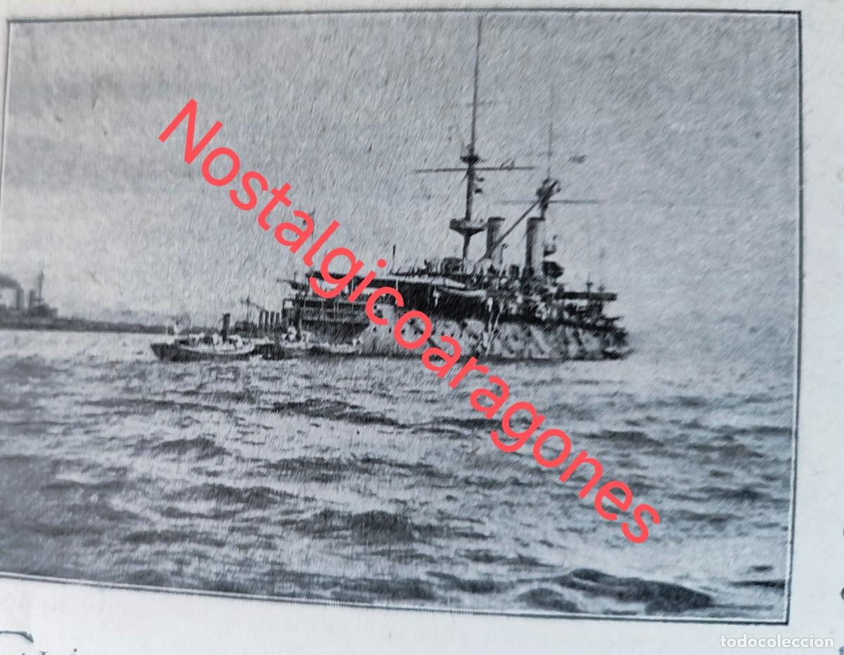 Colecionismo de Revistas e Jornais: escuadra inglesa Barcelona barcos detalle nombres texto foto revista princi siglo XX 190B