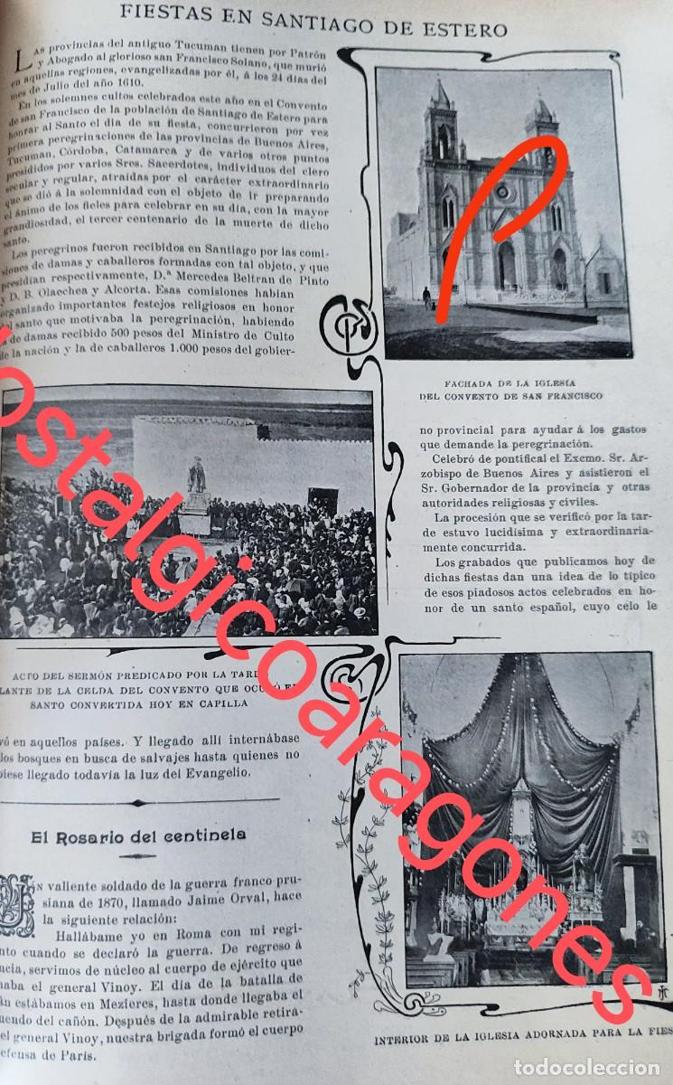 Coleccionismo de revistas y peri&oacute;dicos: Fiestas 1903 Santiago de Estero Argentina foto revista princi siglo XX 190B