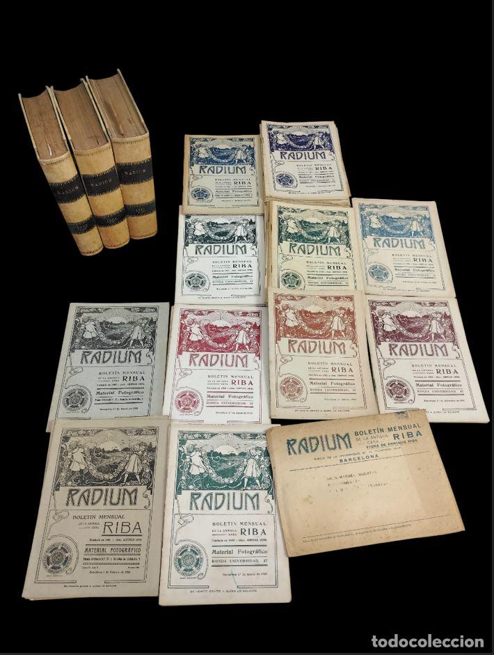Coleccionismo de Revistas y Peri&oacute;dicos: RADIUM. BOLET&Iacute;N MENSUAL DE LA ANTIGUA CASA RIBA. LOTE DE 126 N&Uacute;MEROS. BARCELONA, 1905-1933