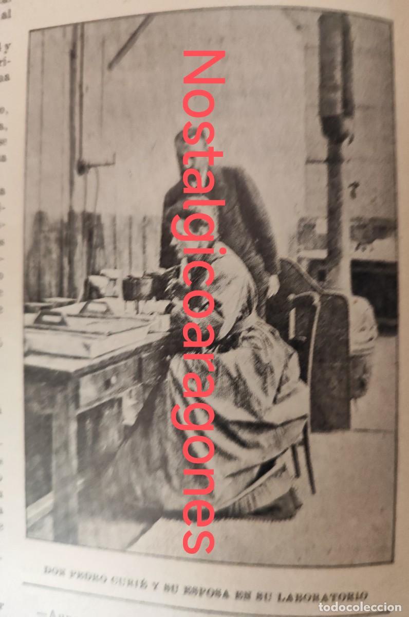 Sammeln von Zeitschriften und Zeitungen: Premios Nobel Curie y Enrique Becquerel texto informaci&oacute;n foto revista princi siglo XX 190B