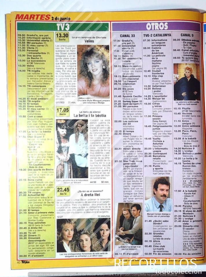 Coleccionismo de revistas y peri&oacute;dicos: LINDA HAMILTON LA BELLA Y LA BESTIA KYLIE MINOGUE LUCILLE BALL MANUEL CAMPO VIDAL