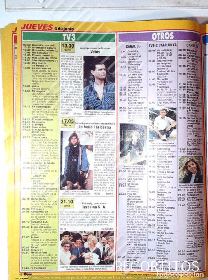 Coleccionismo de revistas y peri&oacute;dicos: AMANDA GUTIERREZ LINDA HAMILTON LA BELLA Y LA BESTIA