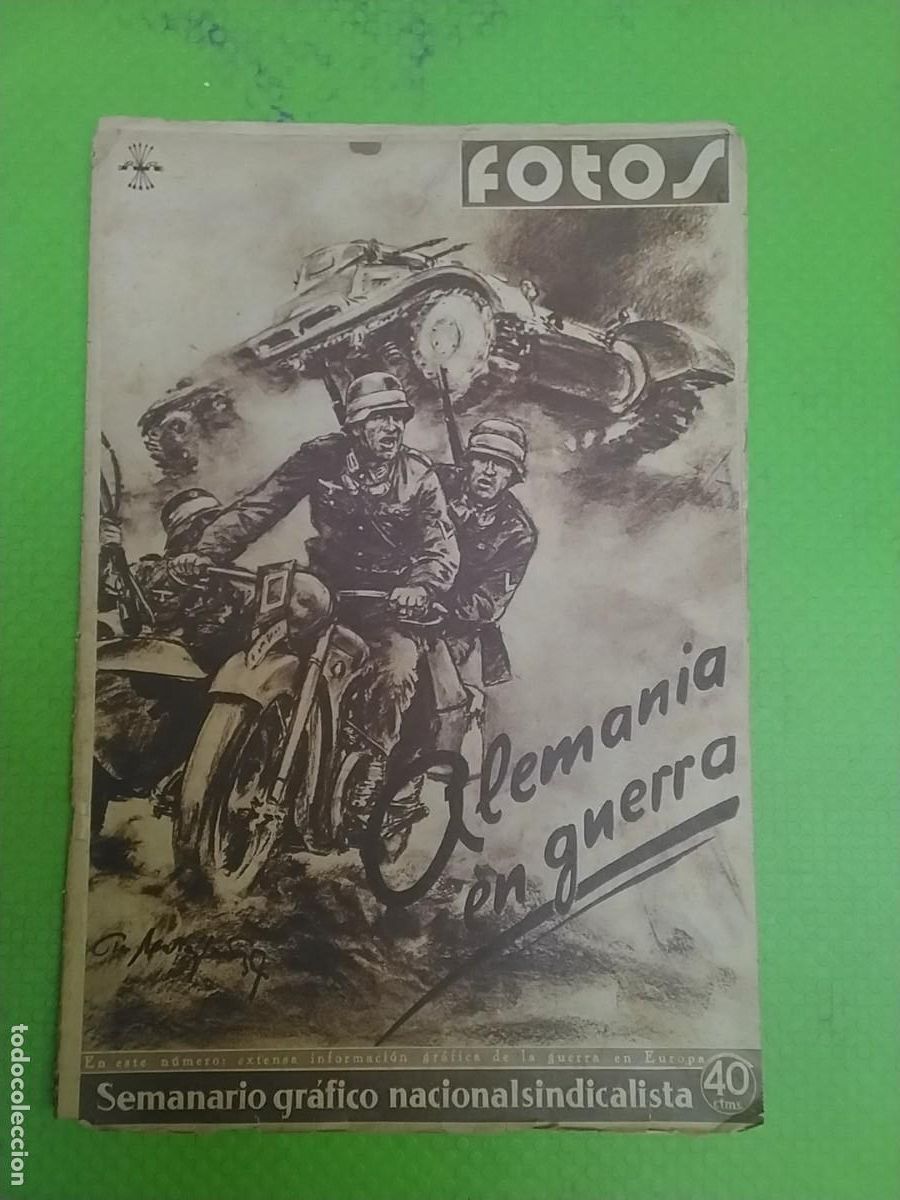 Collezionismo di Riviste e Giornali: REVISTA FOTOS SEMANARIO GRAFICO NACINALSINDICALISTA ALEMANIA EN GUERRA HITLER 1939