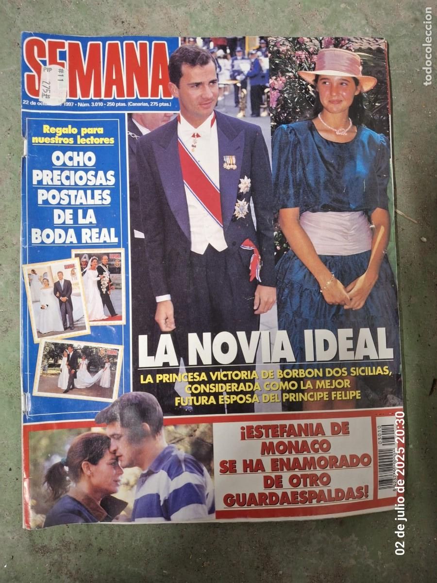 Coleccionismo de Revistas y Peri&oacute;dicos: Antigua revista Semana n&ordm;3010 22 Octubre 1997 Principe Felipe - Cromos