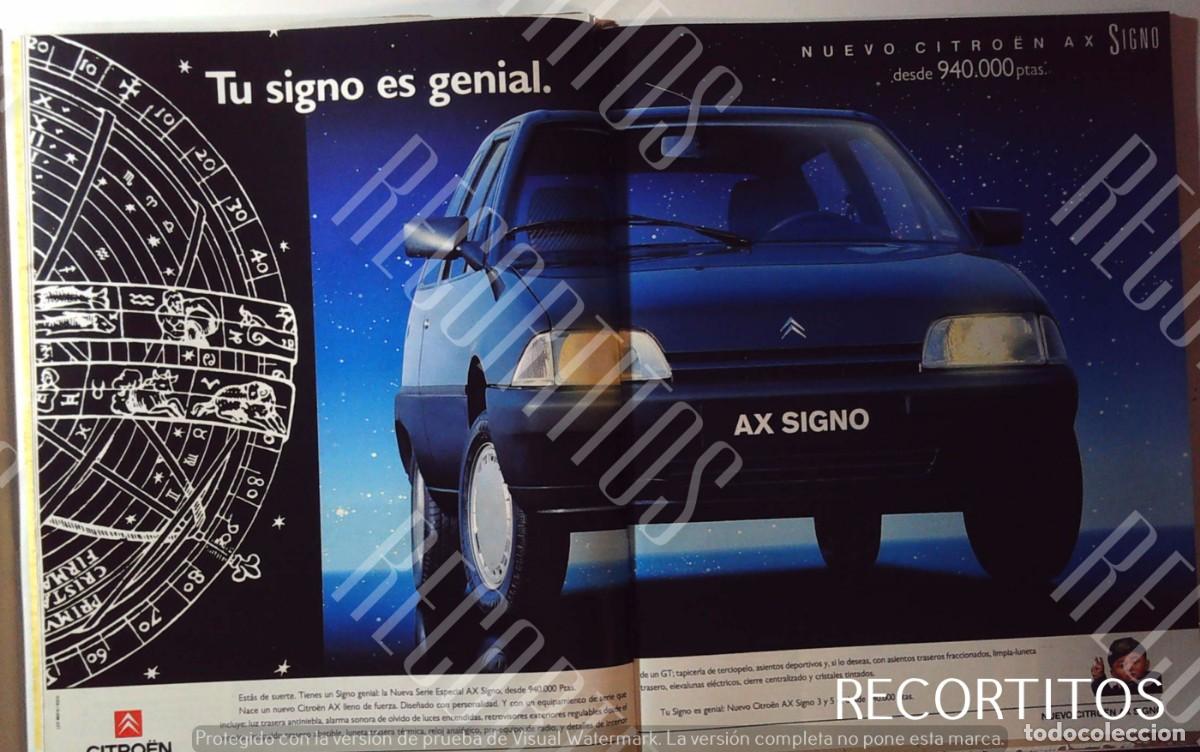 Coleccionismo de Revistas y Peri&oacute;dicos: CITROEN AX PUBLICIDAD SIGNO