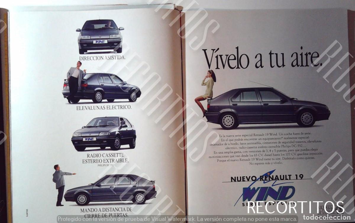 Coleccionismo de Revistas y Peri&oacute;dicos: RENAULT 19 WIND ANUNCIO PUBLICIDAD