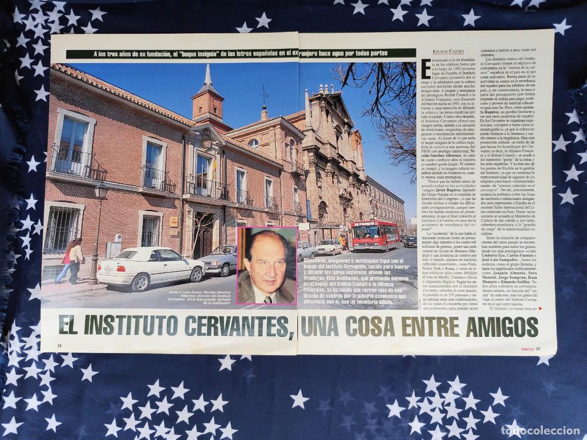 Coleccionismo de revistas y peri&oacute;dicos: El instituto Cervantes, una cosa entre amigos Recorte Clipping Interviu 985