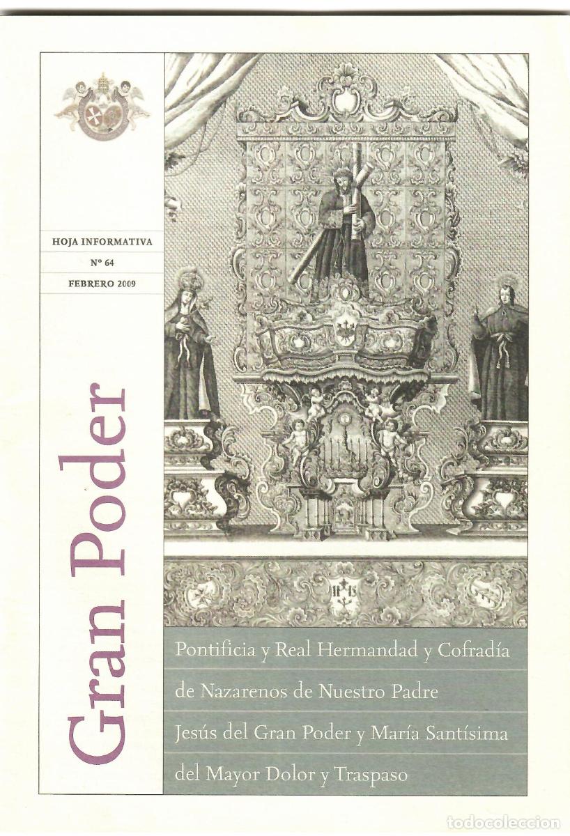 Coleccionismo de Revistas y Peri&oacute;dicos: SEMANA SANTA SEVILLA, HOJA INFORMATIVA HERMANDAD GRAN PODER, N&ordm; 63, OCTUBRE 2008