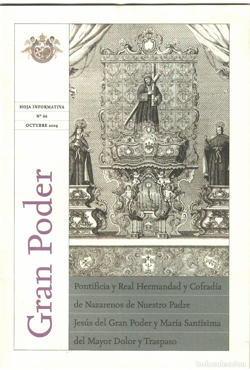 Coleccionismo de Revistas y Peri&oacute;dicos: SEMANA SANTA SEVILLA, HOJA INFORMATIVA HERMANDAD GRAN PODER, N&ordm; 65, JUNIO 2009
