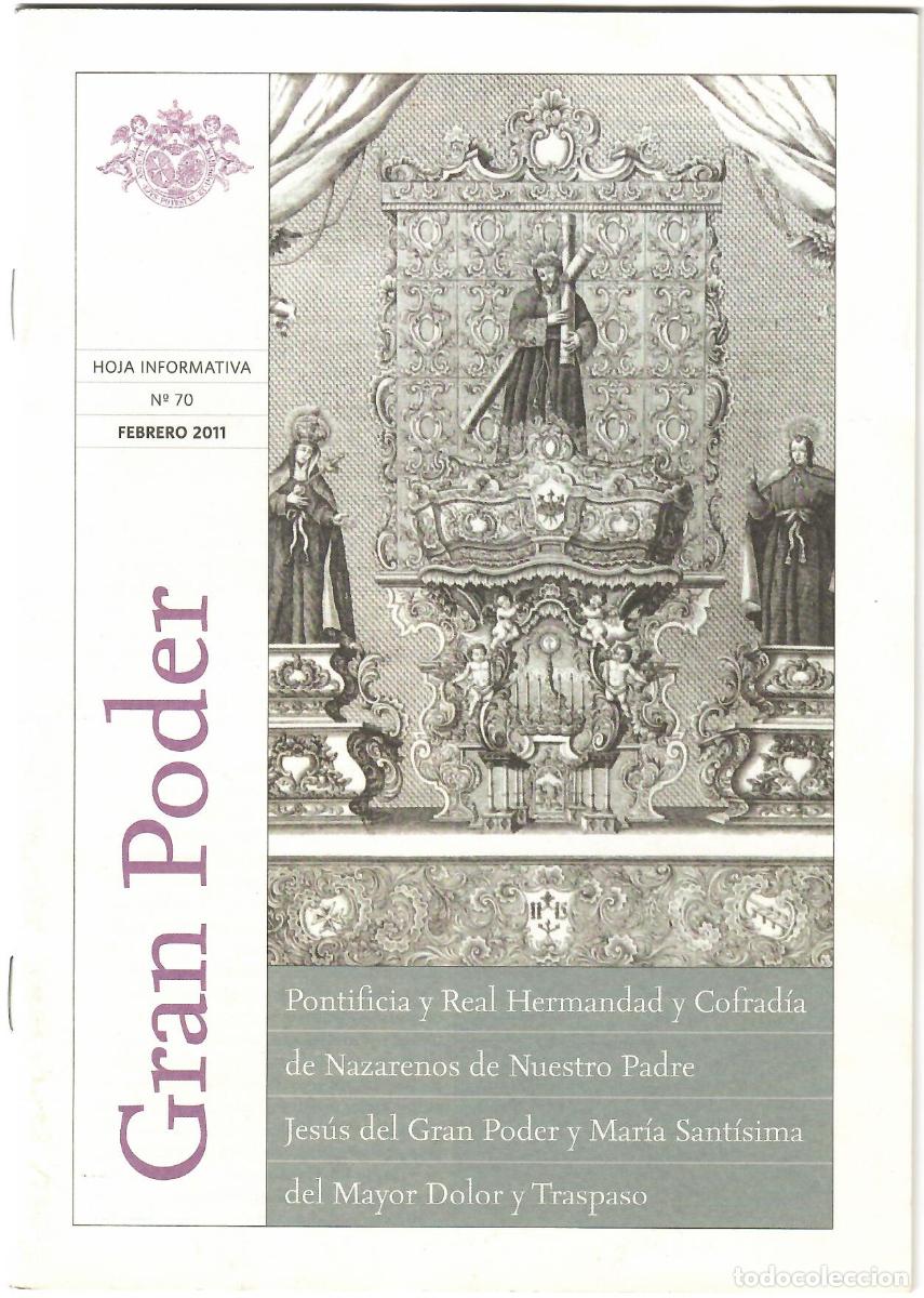 Coleccionismo de Revistas y Peri&oacute;dicos: SEMANA SANTA SEVILLA, HOJA INFORMATIVA HERMANDAD GRAN PODER, N&ordm; 68, JULIO 2010