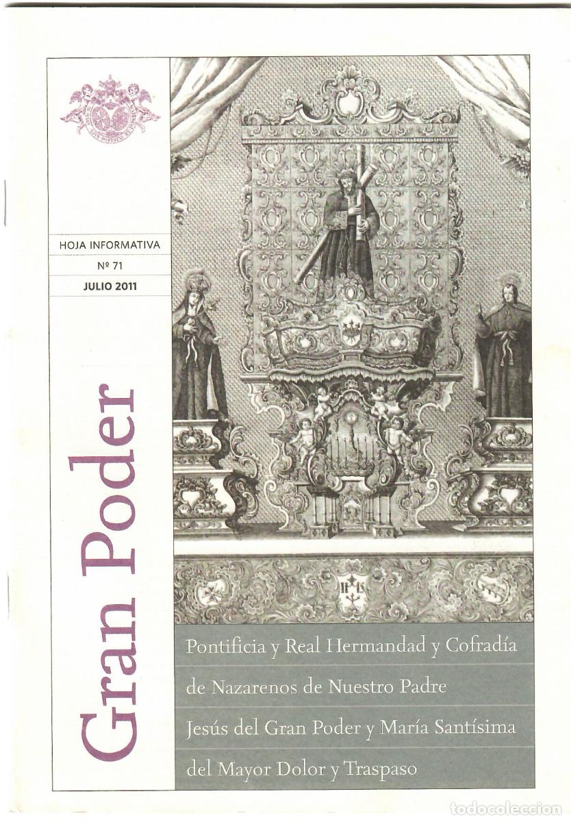 Coleccionismo de Revistas y Peri&oacute;dicos: SEMANA SANTA SEVILLA, HOJA INFORMATIVA HERMANDAD GRAN PODER, N&ordm; 70, FEBRERO 2011