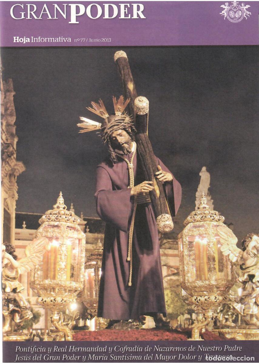 Coleccionismo de Revistas y Peri&oacute;dicos: SEMANA SANTA SEVILLA, HOJA INFORMATIVA HERMANDAD GRAN PODER, N&ordm; 77, JUNIO 2013