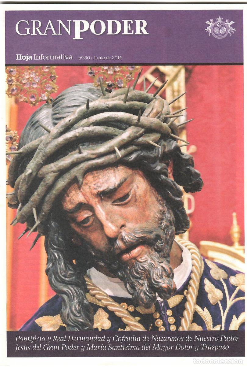 Coleccionismo de Revistas y Peri&oacute;dicos: SEMANA SANTA SEVILLA, HOJA INFORMATIVA HERMANDAD GRAN PODER, N&ordm; 80, JUNIO 2014