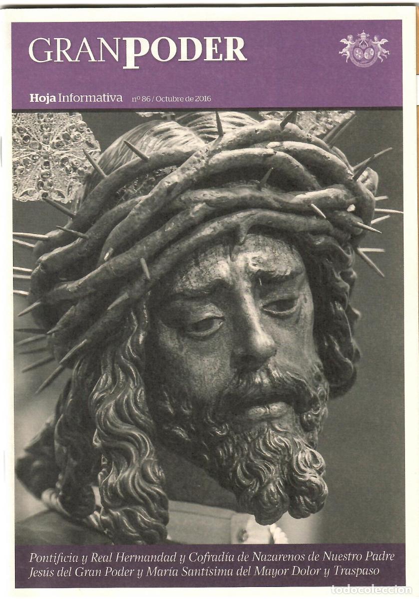 Coleccionismo de Revistas y Peri&oacute;dicos: SEMANA SANTA SEVILLA, HOJA INFORMATIVA HERMANDAD GRAN PODER, N&ordm; 86, OCTUBRE 2016