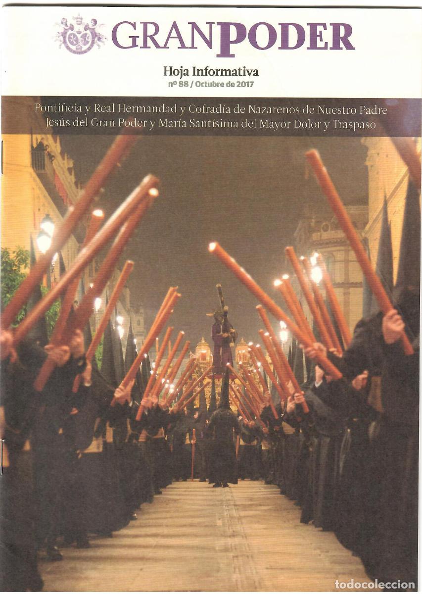 Coleccionismo de Revistas y Peri&oacute;dicos: SEMANA SANTA SEVILLA, HOJA INFORMATIVA HERMANDAD GRAN PODER, N&ordm; 88, OCTUBRE 2017