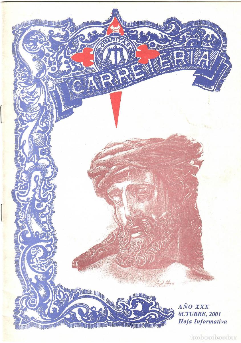 Coleccionismo de Revistas y Peri&oacute;dicos: SEMANA SANTA SEVILLA, HOJA INFORMATIVA HERMANDAD LA CARRETER&Iacute;A, OCTUBRE 2001