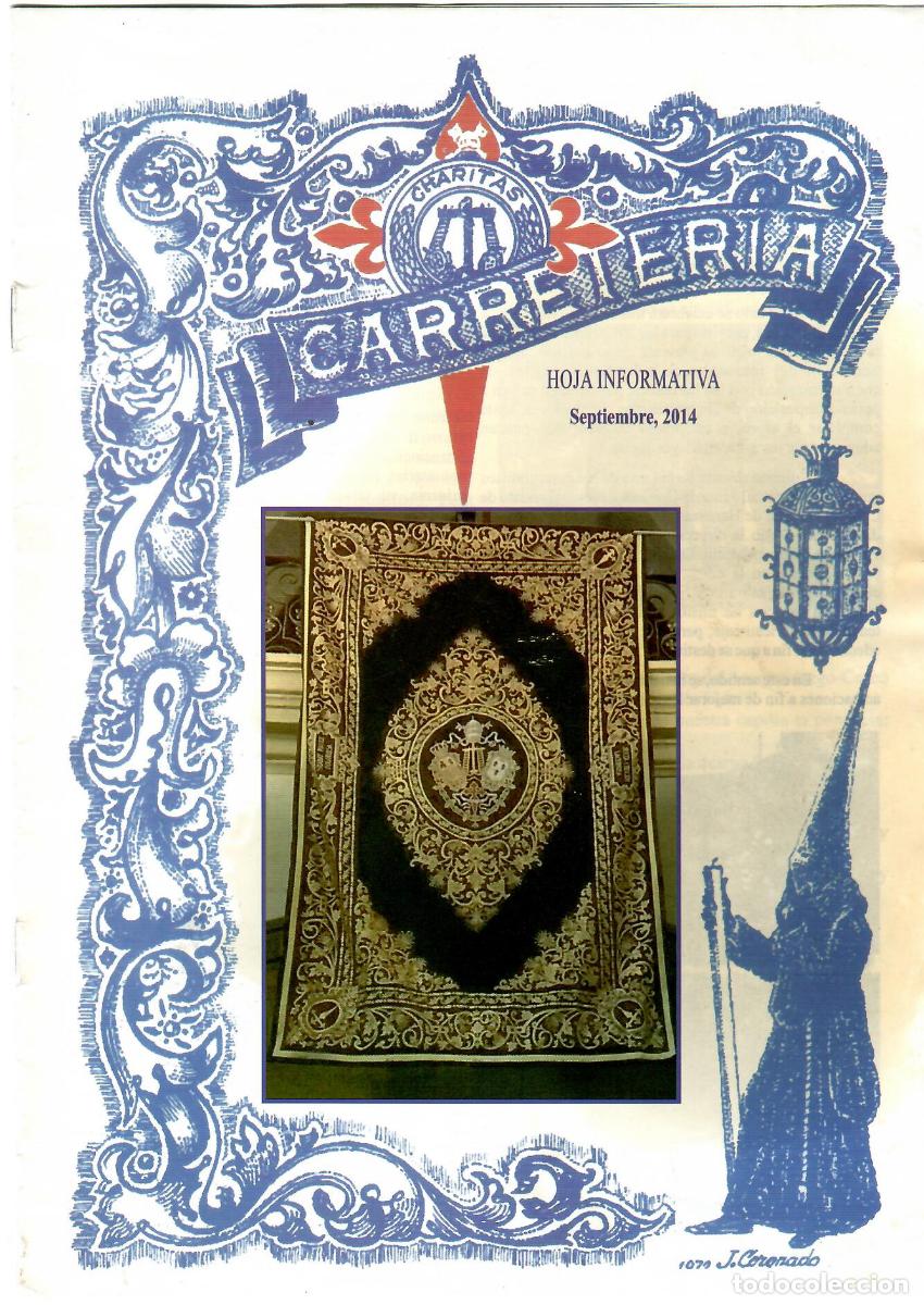 Coleccionismo de Revistas y Peri&oacute;dicos: SEMANA SANTA SEVILLA, HOJA INFORMATIVA HERMANDAD LA CARRETER&Iacute;A, SEPTIEMBRE 2014