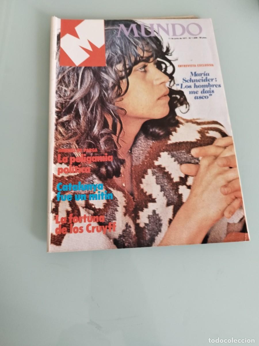Coleccionismo de Revistas y Peri&oacute;dicos: Revista MUNDO, ENTREVISTA EXCLUSIVA a Mar&iacute;a Schneider: Los hombres me dais asco. N&deg; 1929 junio 77.