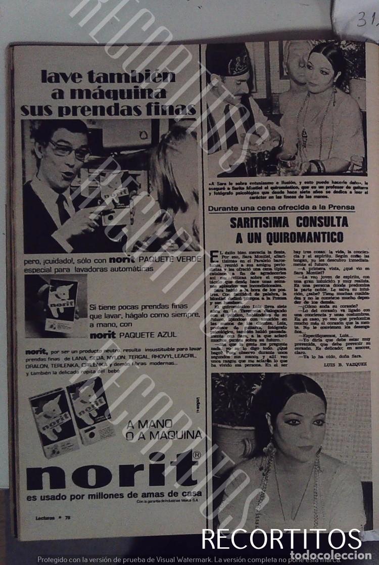 Coleccionismo de Revistas y Peri&oacute;dicos: sara montiel sarita recortes norit
