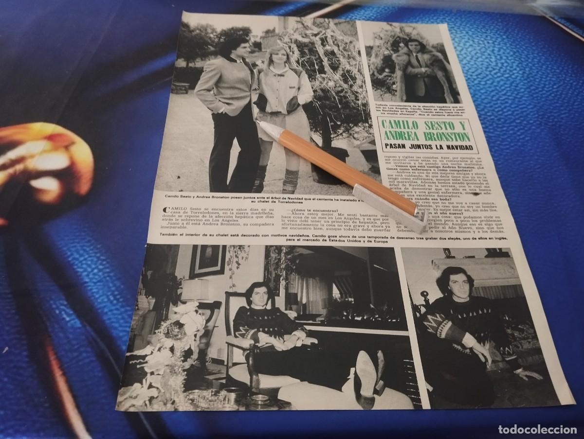 Coleccionismo de Revistas y Peri&oacute;dicos: CAMILO SESTO Y ANDREA BRONSTON RECORTE REVISTA 1982
