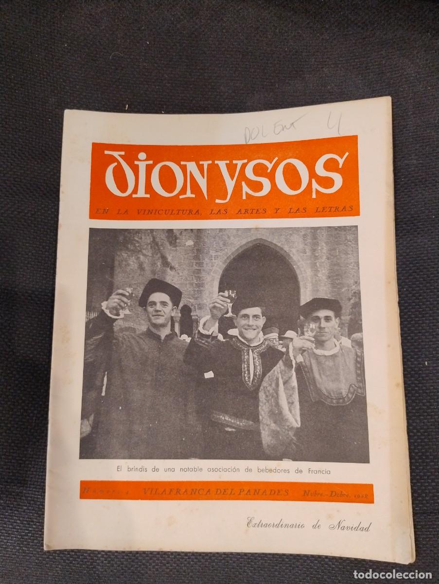 Coleccionismo de Revistas y Peri&oacute;dicos: Dionysos Villafranca del Pened&eacute;s enolog&iacute;a. Extraordinario de Navidad. 1952 Jerez Dulce. feria vino
