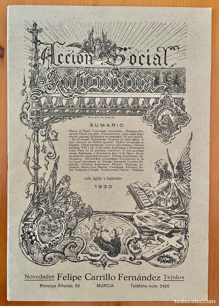 Colecionismo de Revistas e Jornais: MURCIA- REVISTA ACCION SOCIAL- 1930