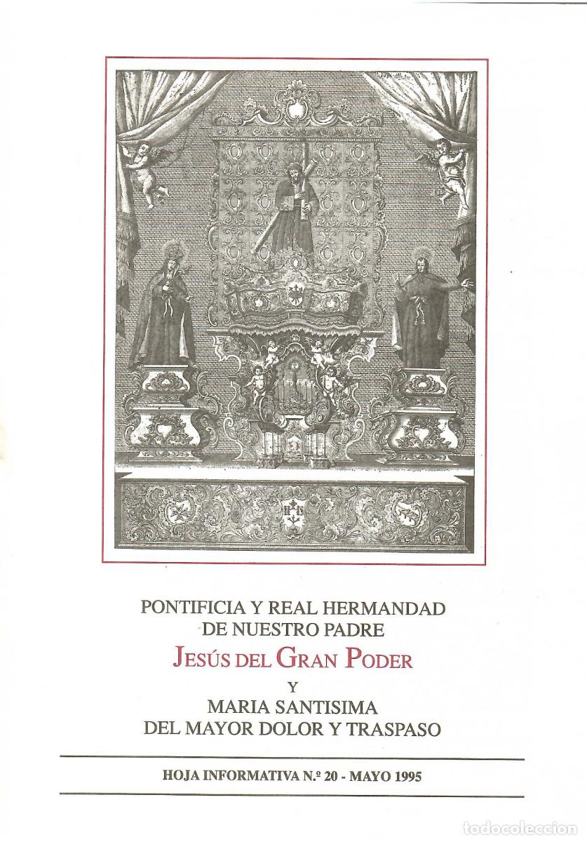 Coleccionismo de Revistas y Peri&oacute;dicos: SEMANA SANTA SEVILLA, HOJA INFORMATIVA HERMANDAD EL GRAN PODER N&ordm; 20, MAYO 1995