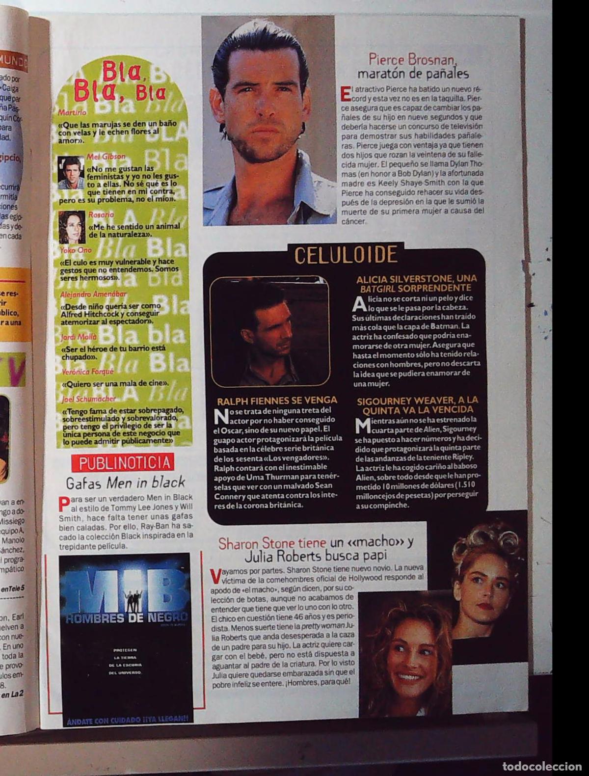 Collezionismo di Riviste e Giornali: pierce brossnan mel gibson sharon stone rosario flores ralph fiennes julia roberts