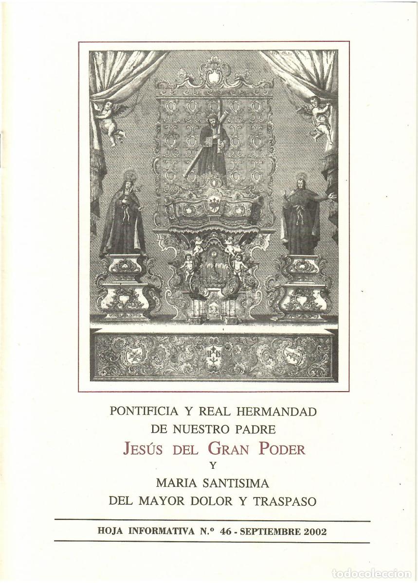 Coleccionismo de Revistas y Peri&oacute;dicos: SEMANA SANTA SEVILLA, HOJA INFORMATIVA HERMANDAD EL GRAN PODER N&ordm; 46, SEPTIEMBRE 2002