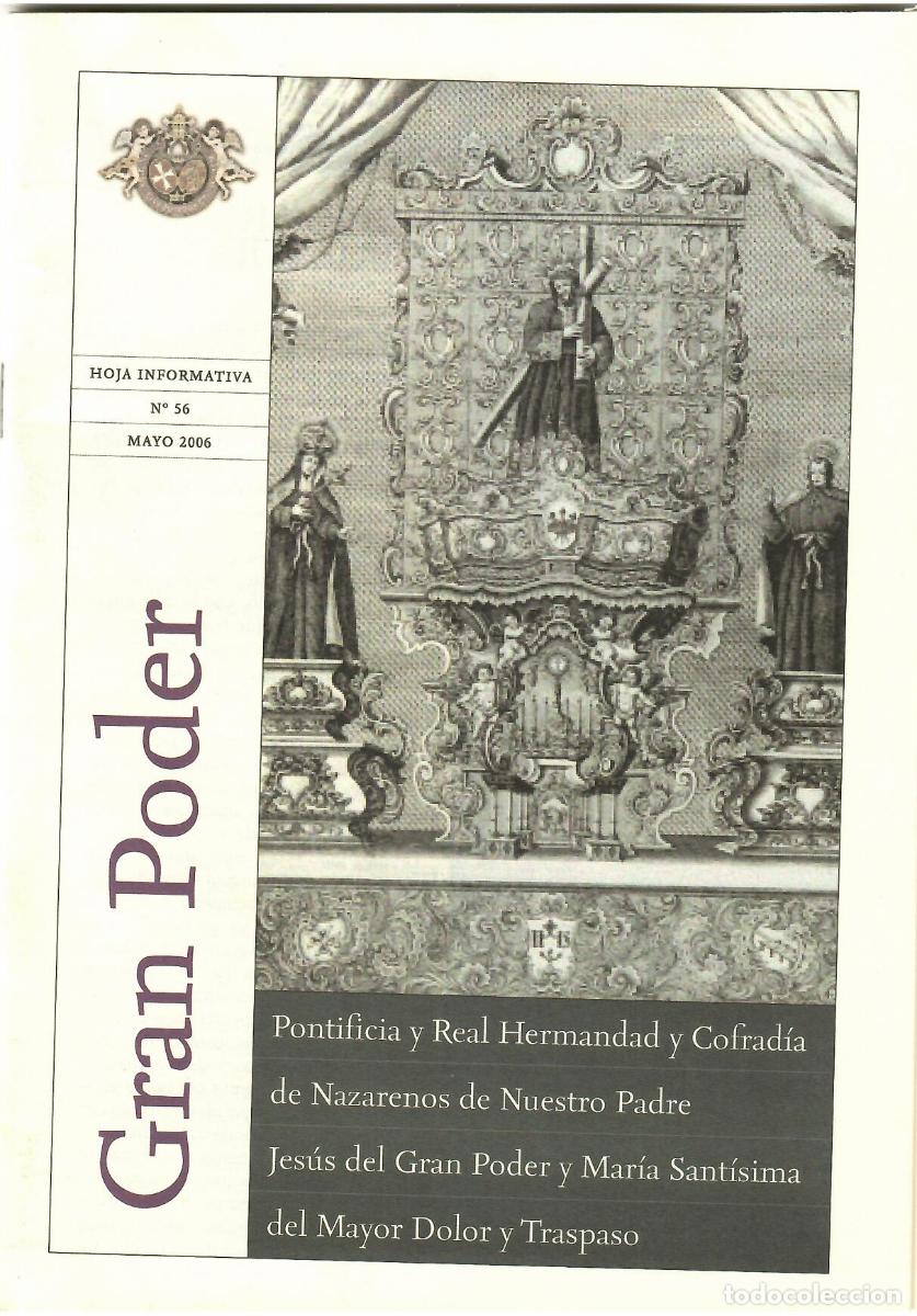Coleccionismo de Revistas y Peri&oacute;dicos: SEMANA SANTA SEVILLA, HOJA INFORMATIVA HERMANDAD EL GRAN PODER N&ordm; 56, MAYO 2006