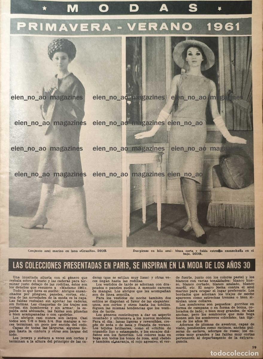 Collezionismo di Riviste e Giornali: 32 p&aacute;ginas Moda Primavera Verano 1961 Larvin Dior Patou Nina Ricci Pertegaz Cardin Laroche Spagnoli