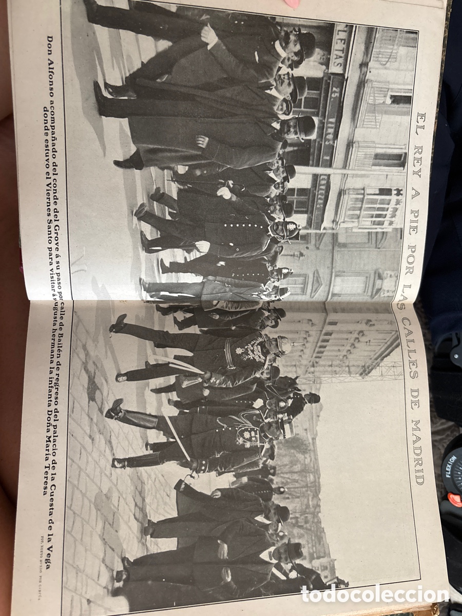 Sammeln von Zeitschriften und Zeitungen: A&ntilde;o 1909- (3 hojas)El rey Don Alfonso en Madrid y Torero Machaquito