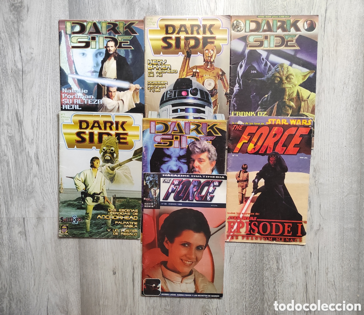 Coleccionismo de revistas y peri&oacute;dicos: Star Wars lote 7 revistas Dark Side y Force