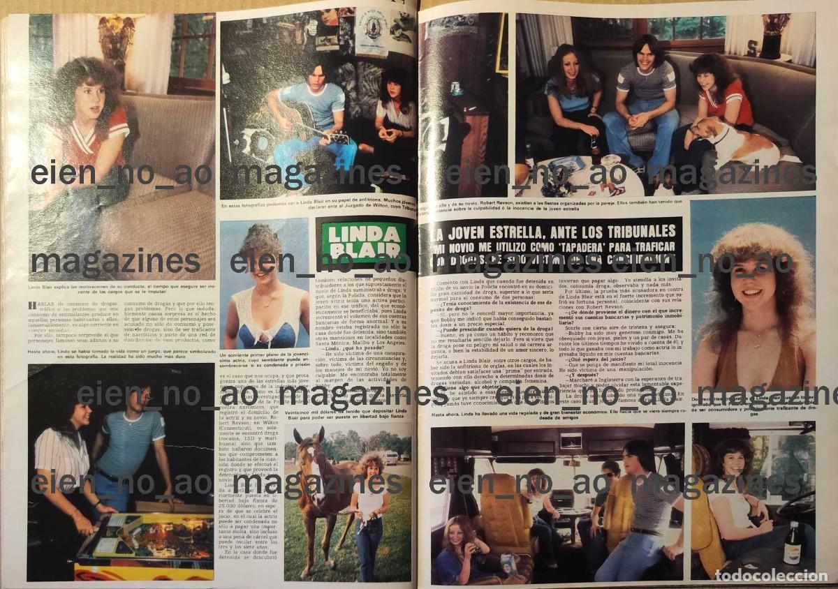 Collezionismo di Riviste e Giornali: 1978 Clipping 2 p&aacute;ginas 9 fotos y entrevista ~ LINDA BLAIR ante los Tribunales