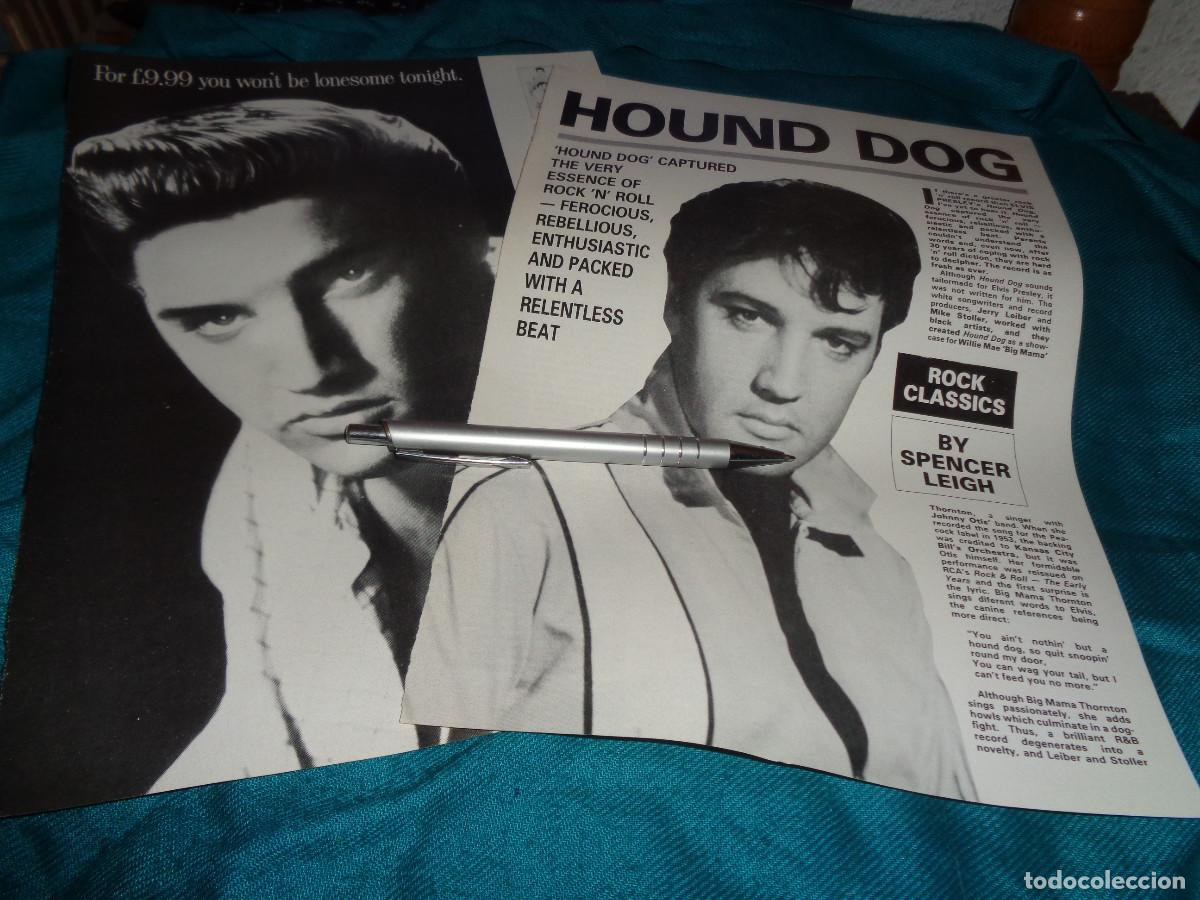 Coleccionismo de Revistas y Peri&oacute;dicos: RECORTE : ELVIS PRESLEY EN LA PELICULA : HOUND DOG ( EN INGLES) IDOLS, 1989