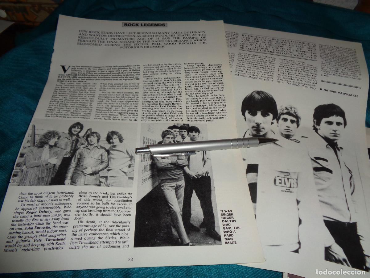 Coleccionismo de Revistas y Peri&oacute;dicos: RECORTE : ROCK LEGENDS : THE WHO ( EN INGLES) IDOLS, DICMB 1989