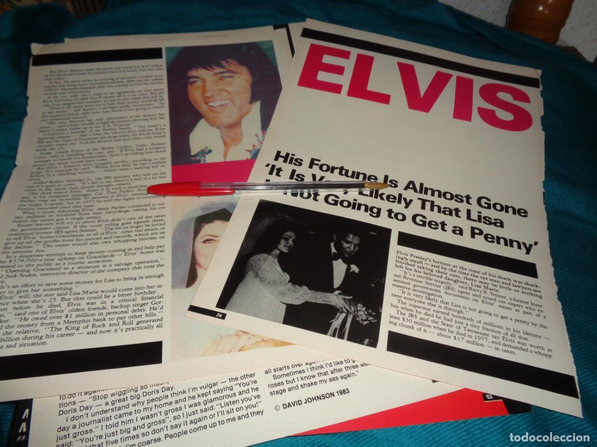Coleccionismo de Revistas y Peri&oacute;dicos: RECORTE : ELVIS PRESLEY ( EN INGLES) MOVIE STAR, MAY 1983