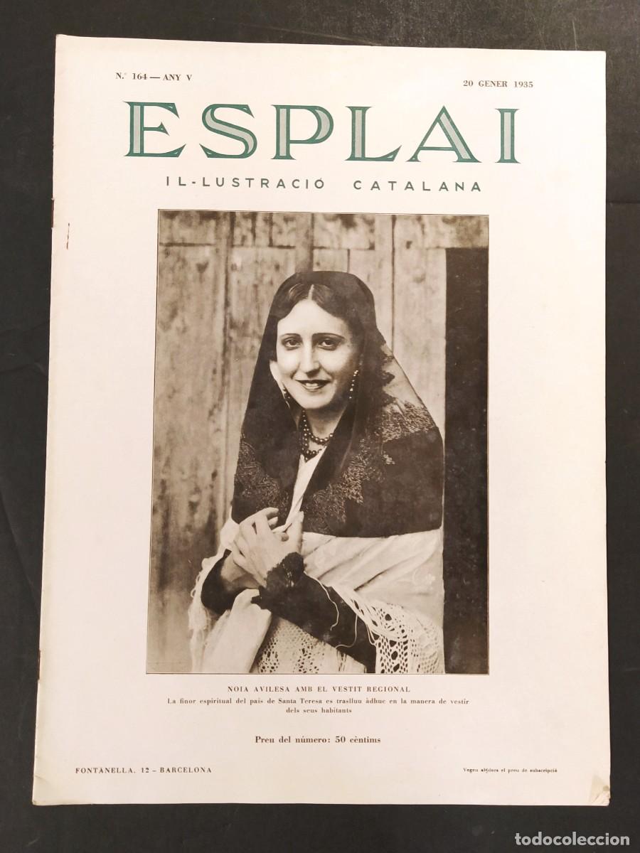 Collectionnisme de Revues et Journaux: ESPLAI - ANY 1935 - AVILA -OLIVES RECOLLIDA- AVIADOR MOSSEN JOAN SALA -ESGLESIA NOALS ETC-(V-27.307)