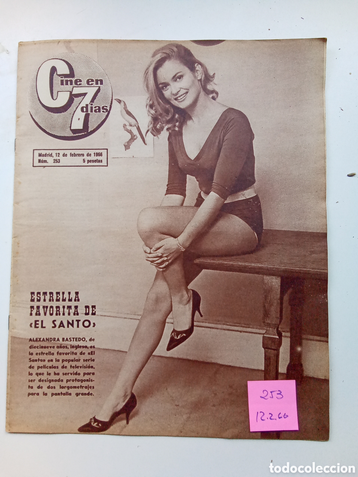 Collection Magazines and Newspapers: REVISTA CINE EN 7 D&Iacute;AS . A&Ntilde;O 1966 . FECHA 12/2N&deg;253