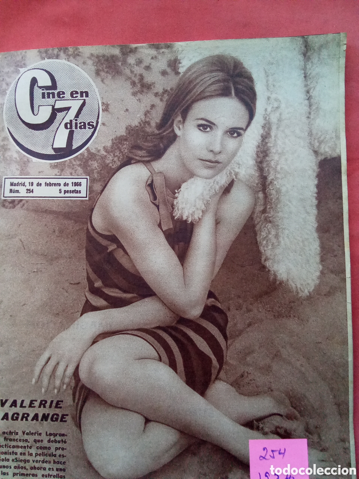 Collection Magazines and Newspapers: REVISTA CINE EN 7 D&Iacute;AS . A&Ntilde;O 1966 . FECHA 19/2 N&deg;254
