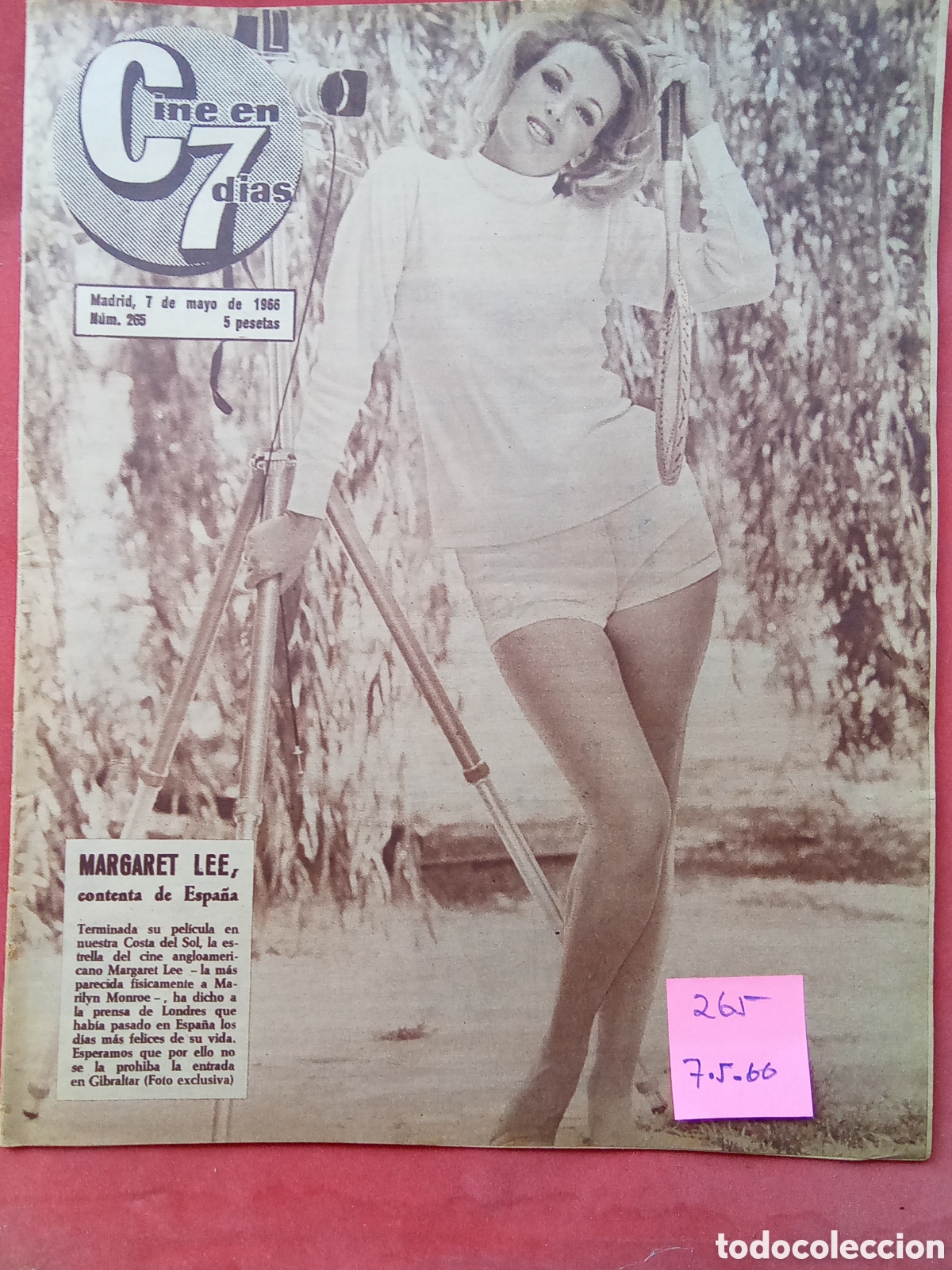 Collection Magazines and Newspapers: REVISTA CINE EN 7 D&Iacute;AS . A&Ntilde;O 1966 . FECHA7 /5 N&deg;265