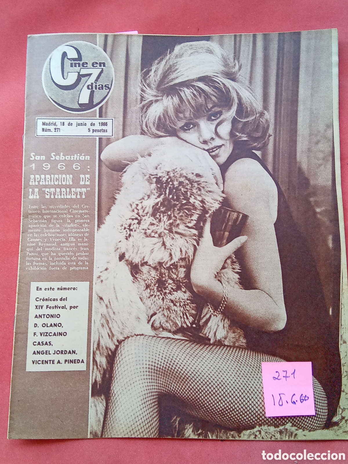 Collection Magazines and Newspapers: REVISTA CINE EN 7 D&Iacute;AS . A&Ntilde;O 1966 . FECHA18/6. .N&deg;. 271.