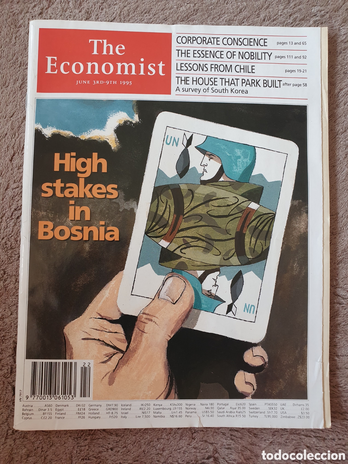 Collection Magazines and Newspapers: THE ECONOMIST VOLUME 335 N&ordm; 7917 - JUNE 1995- HIGH STAKES IN BOSNIA