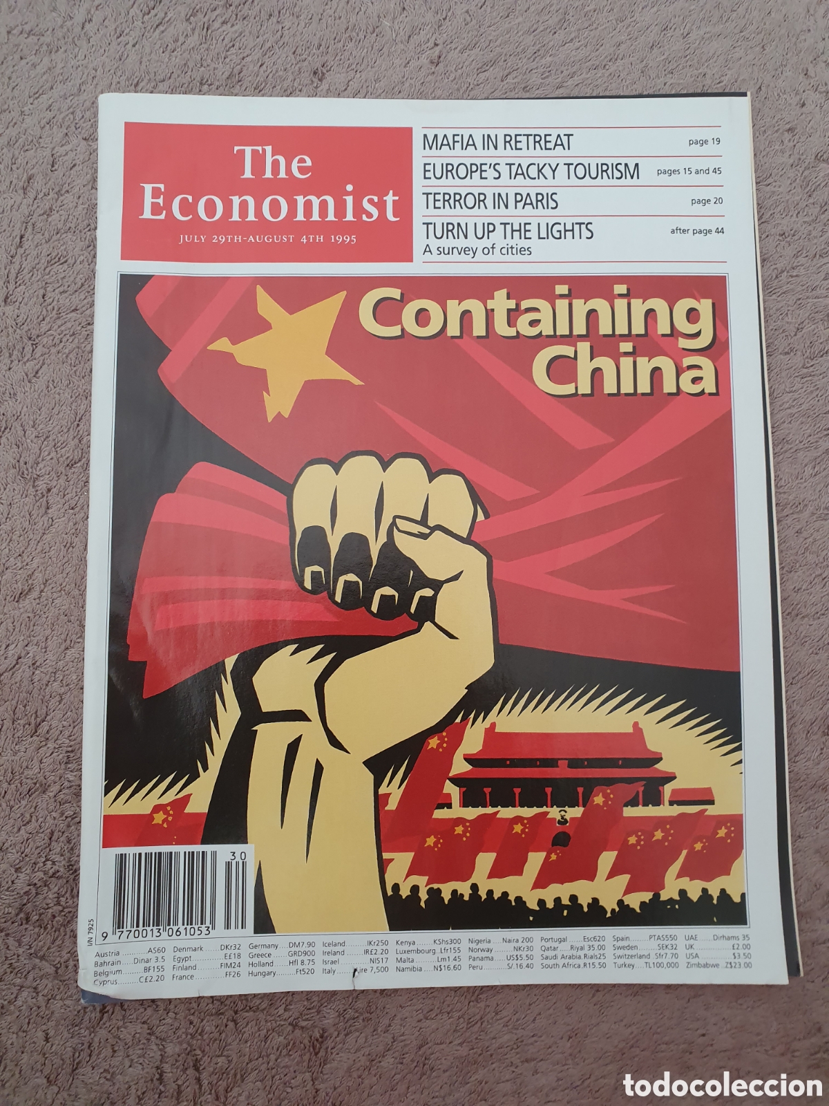Sammeln von Zeitschriften und Zeitungen: THE ECONOMIST VOLUME 336 N&ordm; 7925 - JULY 1995- CONTAINING CHINA