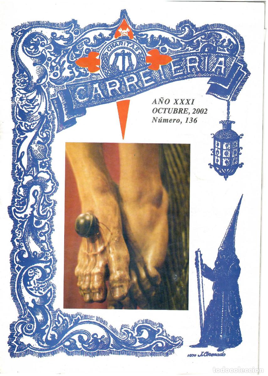 Coleccionismo de Revistas y Peri&oacute;dicos: SEMANA SANTA SEVILLA, BOLET&Iacute;N HERMANDAD LA CARRETER&Iacute;A N&ordm; 136, OCTUBRE 2002