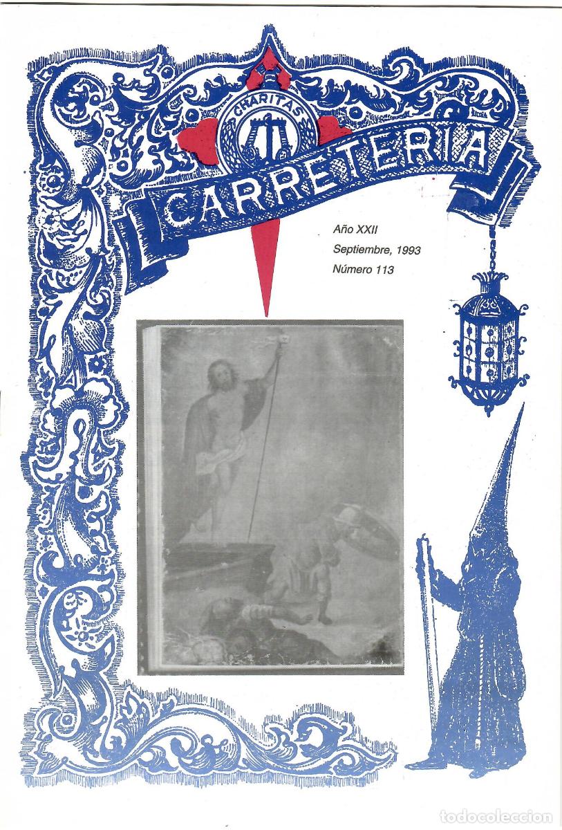 Coleccionismo de Revistas y Peri&oacute;dicos: SEMANA SANTA SEVILLA, BOLET&Iacute;N HERMANDAD LA CARRETER&Iacute;A N&ordm; 113, SEPTIEMBRE 1993