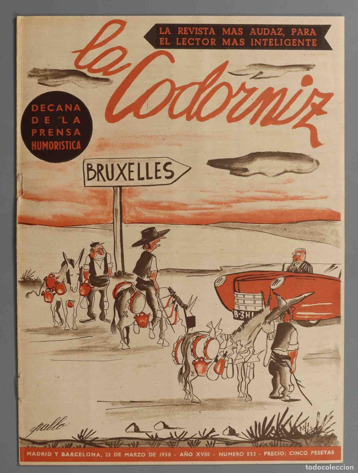 Coleccionismo de Revistas y Peri&oacute;dicos: LA CODORNIZ. 1958. 853.