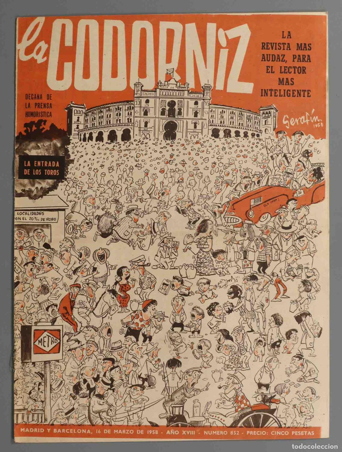 Coleccionismo de Revistas y Peri&oacute;dicos: LA CODORNIZ. 1958. 852.