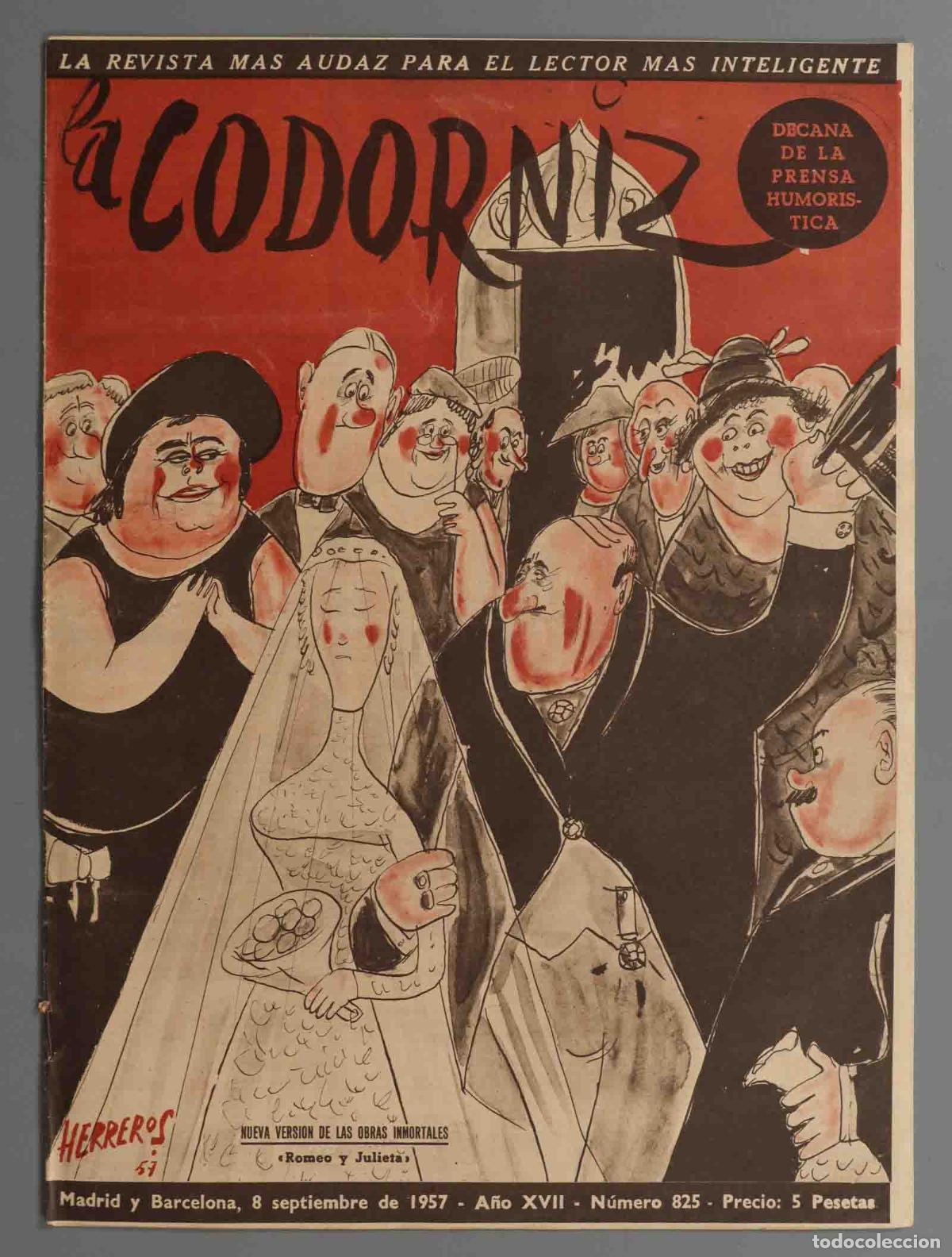 Coleccionismo de Revistas y Peri&oacute;dicos: LA CODORNIZ. 1957. 825.