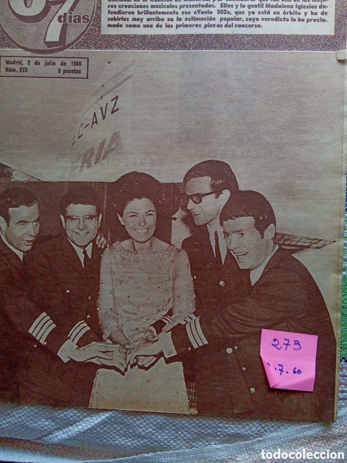 Collection Magazines and Newspapers: REVISTA CINE EN 7 D&Iacute;AS . A&Ntilde;O 1966 . FECHA2/7. .N&deg;. .273